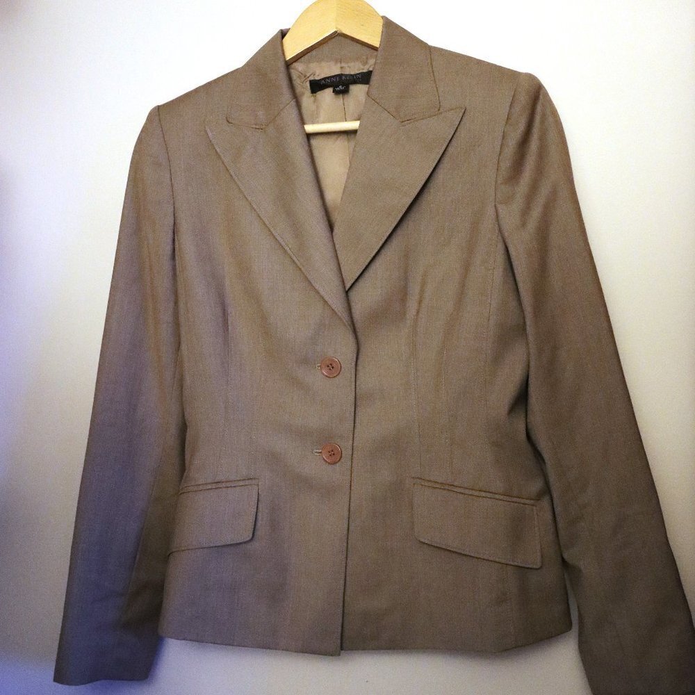 Anne Klein Tan Suit Coat Blazer, Size 6